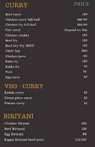 Madhuchettante Chayakada menu 1