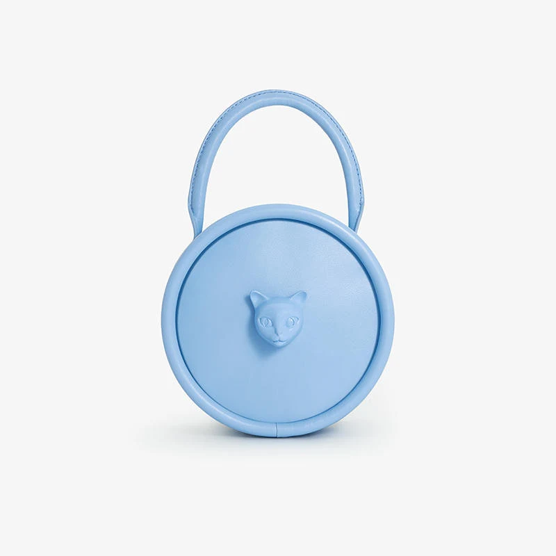 Bolso bandolera para mujer con diseño de cabeza de gato, sencillo y portátil, ideal para llevar al hombro, estilo mensajero.