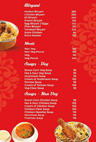 Salem RR Biryani Unavagam menu 1