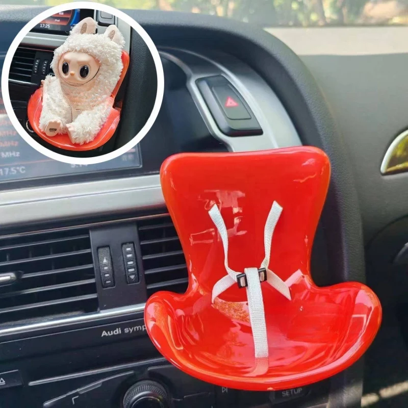 Doll Car Safety Seat with Air Outlet, Safe and Comfortable Travel for Dolls, Easy to Install, Perfect Accessory for Doll