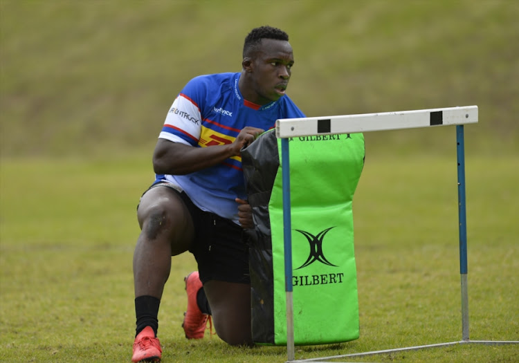 Western Province tighthead prop Michael Kumbirai during a training session and top table media session at High Performance Centre on August 27, 2018 in Cape Town, South Africa.