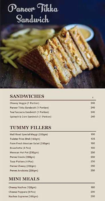 Wagh Bakri Tea Lounge menu 