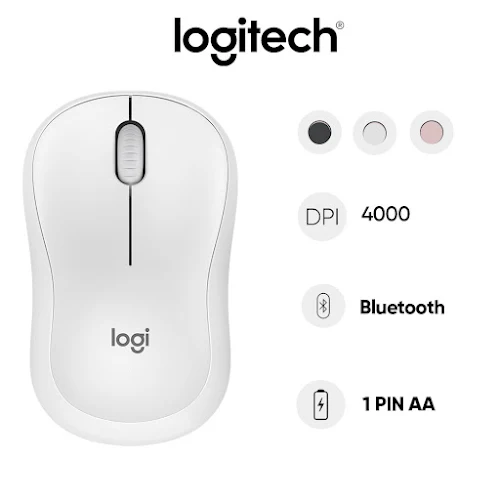 Chuột không dây bluetooth Logitech M240 (Trắng)