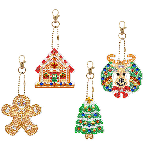 Title 4, 5D Diamond Painting Keychain Double Sided Stick...