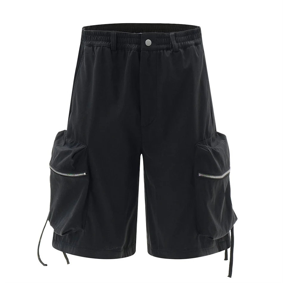 Calças casuais de moda masculinas retas de cinco pontos. Conforto e estilo para o dia a dia. Perfeitas para um visual moderno e descontraído em qualquer ocasião.
