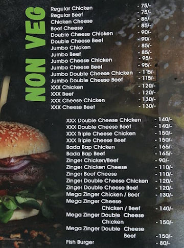 Burger Villa menu 