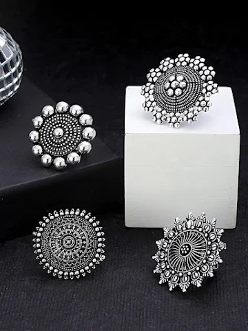 last-minute-wedding-accessories_OxidisedSilverRings_Myntra