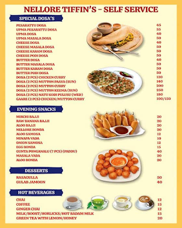 Nellore Tiffins menu 