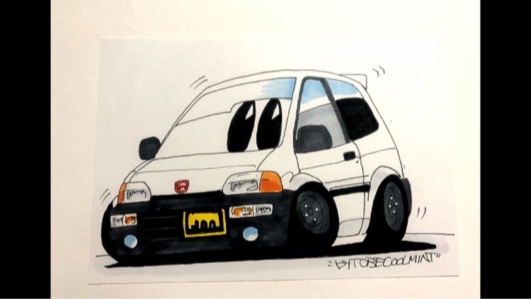トゥデイのトゥデイ・シャコタン・アート・旧車・バレンタインデーに関するカスタム事例の投稿画像1枚目
