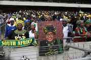 Thousands of mourners came to honour the late Winnie Madikizela-Mandela at the official memorial service at Orlando Stadium in Soweto on April 11 2018.