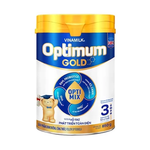 Sữa bột Vinamilk Optimum Gold 3 - lon 850g (cho trẻ từ 1 - 2 tuổi)