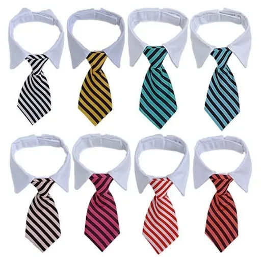2024 Dog Cat Grooming Cat Striped Bow Tie Animal Striped Bow Tie Collar Pet Adjustable Christmas Cat Collar Pet Collar