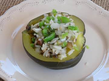 Acorn Squash w/ Rice and Mushroom Medley