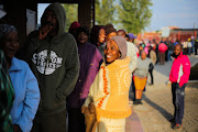 South Africans queue to cast their votes on May 8 2019 in Freedom Park and Chaiwelo, in Soweto. 