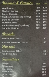 The Biryani Brothers menu 2