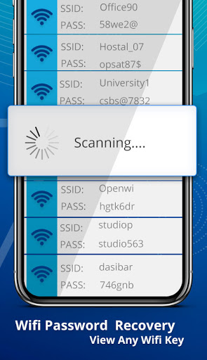 Screenshot WiFi Password key Recovery