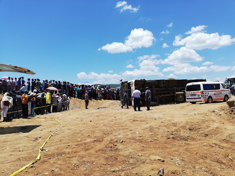 The accident scene on the R81 at Sekgopo village.