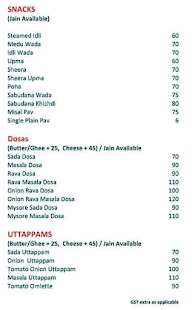 Idli Express menu 1