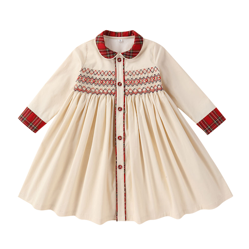 Title 1, Girls Dress Retro Western Style Embroidered Pla...