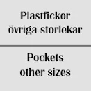 Plastfickor vriga storlekar