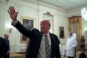 US President Donald Trump at the White House in Washington on Tuesday.