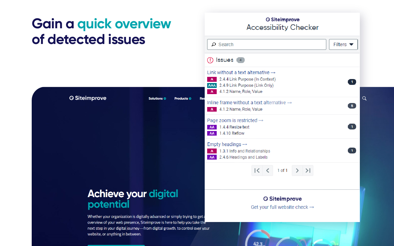 Siteimprove Accessibility Checker Preview image 9