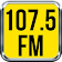 Radio 107.5 radio station 107.5 fm musica fm icon