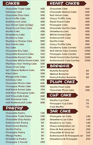 Bake My Cake menu 1