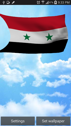 3D Syria Flag Live Wallpaper