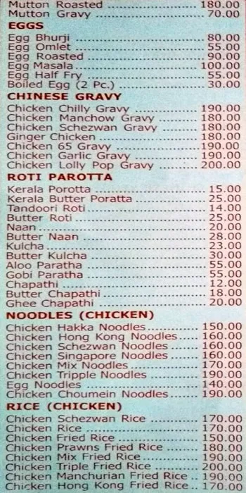 Hotel Ruchi menu 