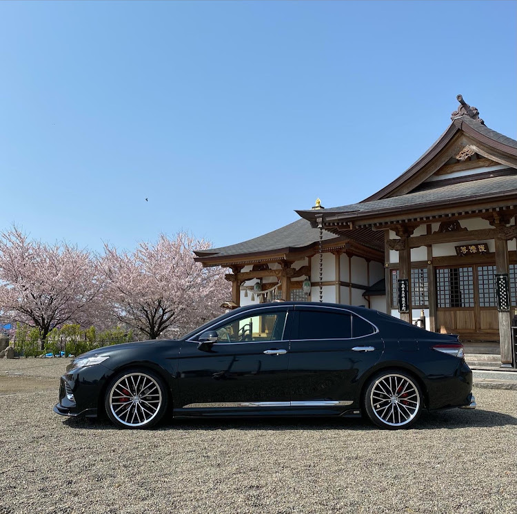 カムリの#カムリws・#カムリ70・#トムス・#桜とコラボ・#お寺とコラボに関するカスタム事例の投稿画像2枚目