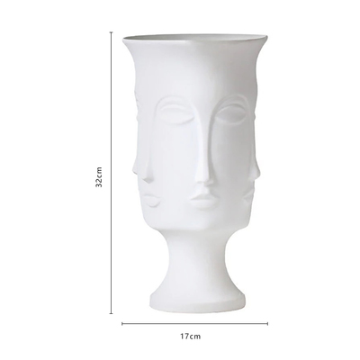 Title 4, Glazed Black Gold Lips Human Face Ceramic Vase....