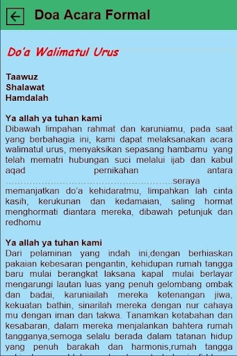 Doa Acara Formal Lengkap