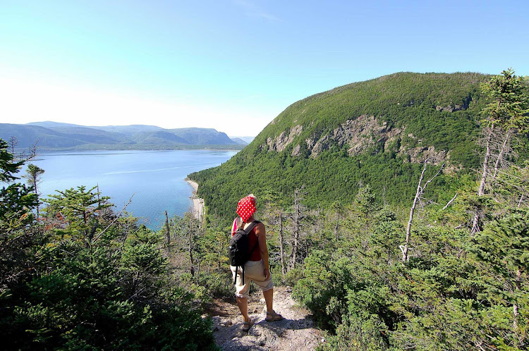 Hiking in Blow Me Down Provincial Park on the western side of Newfoundland.