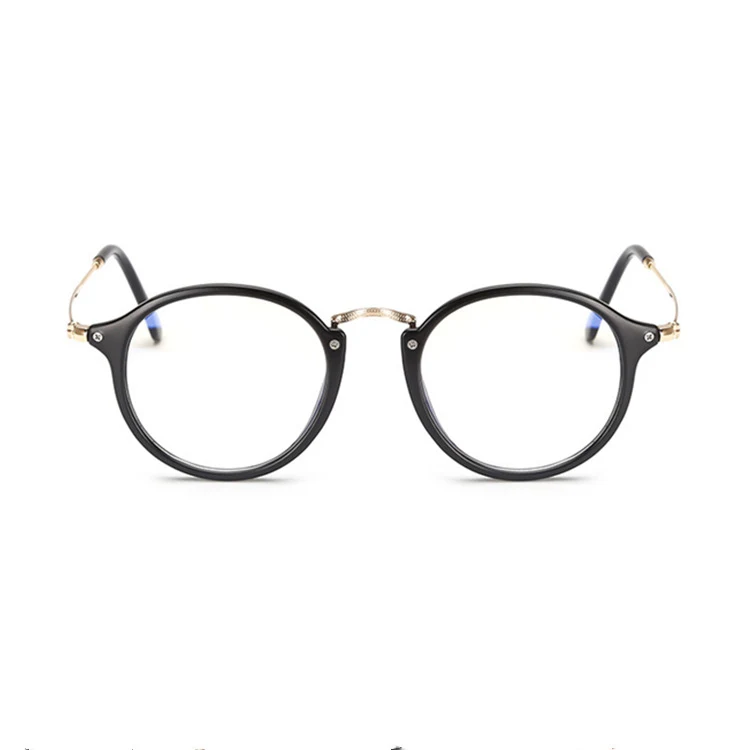 Lunettes d'ordinateur rétro Anti-rayon bleu pour femmes et hommes, verre rond, blocage de la lumière bleue, lunettes de mode, montures optiques