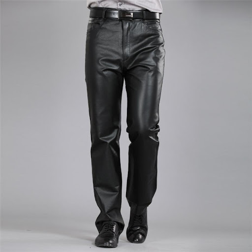 Title 2, Mens Genuine Leather Straight Slim Fit Trouser...