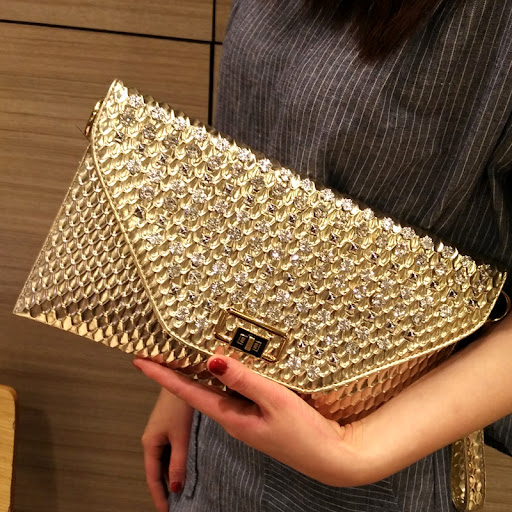 Title 4, Womens Rhinestone Hand Held Shoulder Messenger...