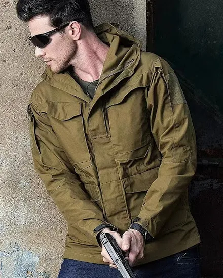 Outdoor windbreaker cut waterproof jacket army fan combat... - 0