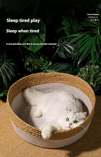 Title 2, Straw Cat Nest Summer Cool Mat. Provide your fe...