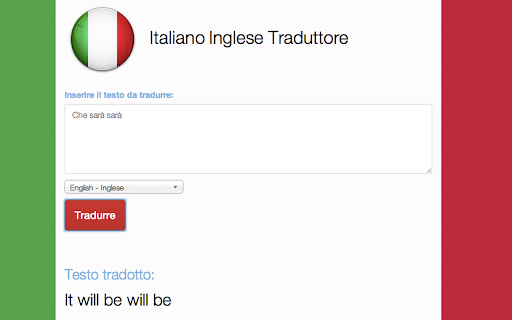 Italiano Inglese Traduttore tradotto: 