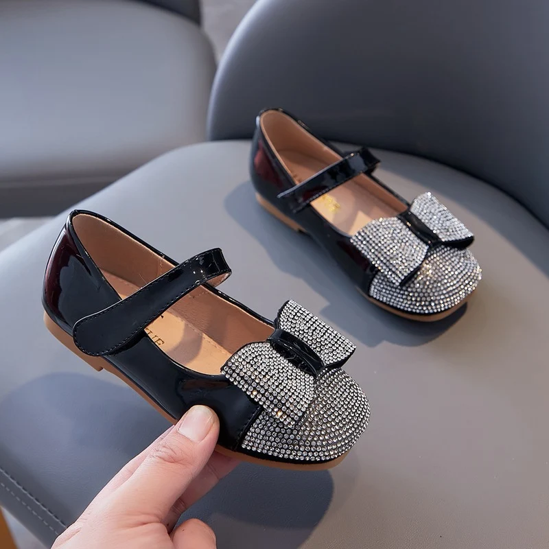 Title 1, Rhinestone-Schleife Lackleder Flache Schuhe für...