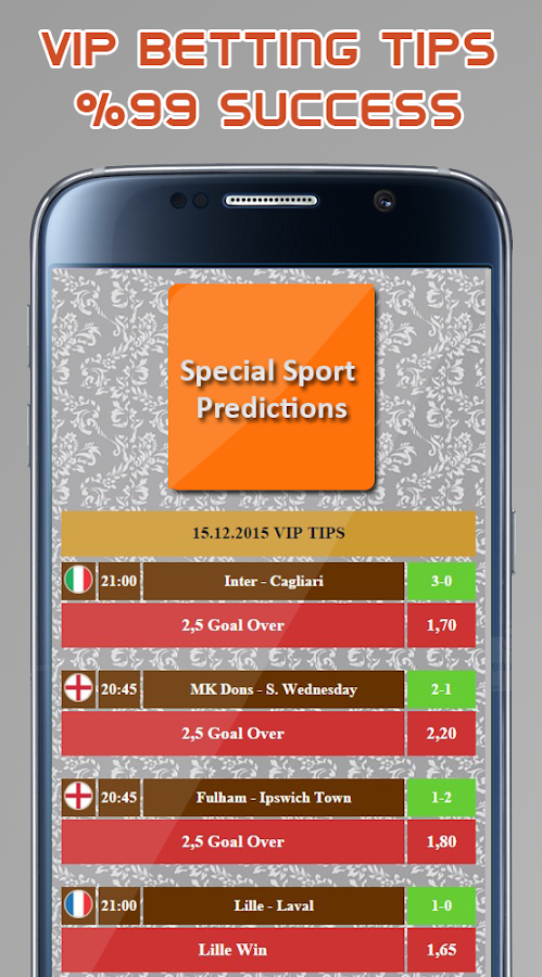 Special Sport Predictions Screen 3