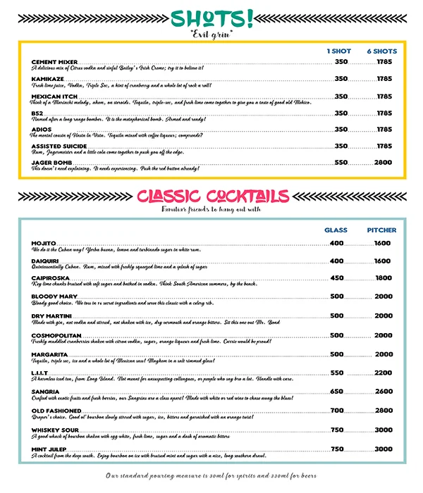 Ciclo Cafe menu 