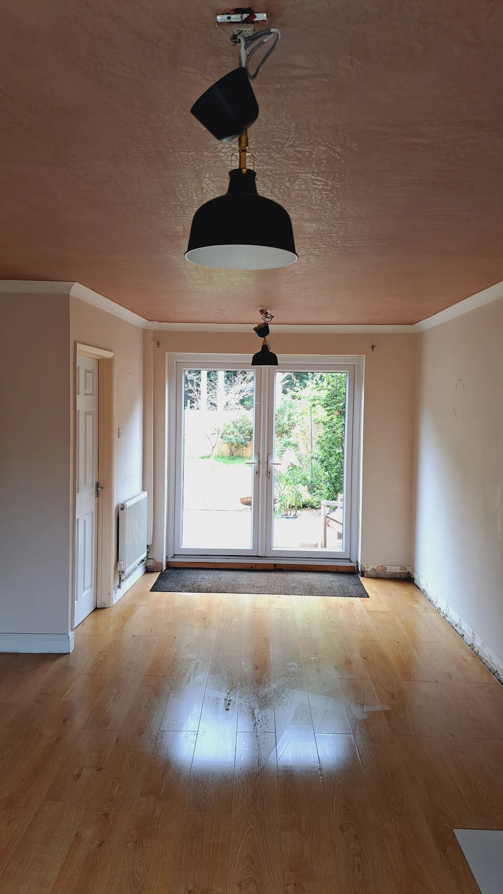 Album cover: Living room artex ceiling in Frimley skimmed smooth