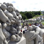 bizarre sculptures by Gustav Vigeland at Frogner Park in Oslo in Oslo, Norway 