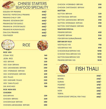 Kokan Coast menu 