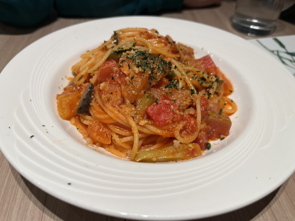 Gluten free tomato sauce pasta