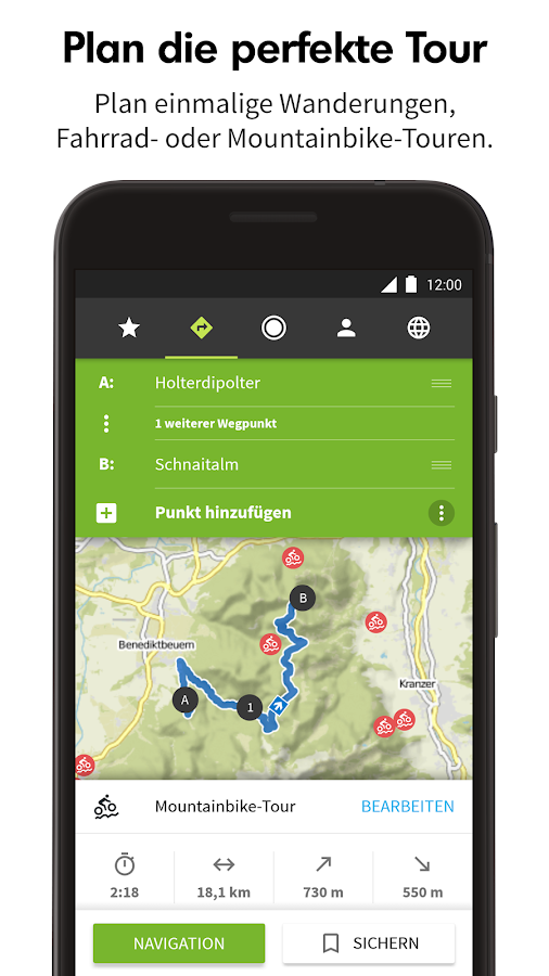 komoot — Fahrrad & Wander Navi AndroidApps auf Google Play