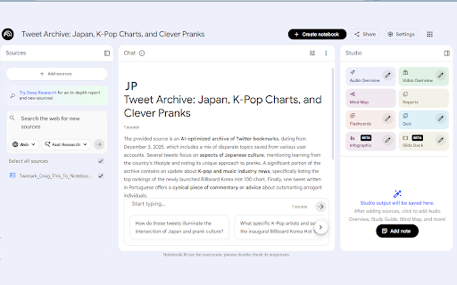 Twimark: Twitter Bookmark to NotebookLM AI Exporter screenshot 4