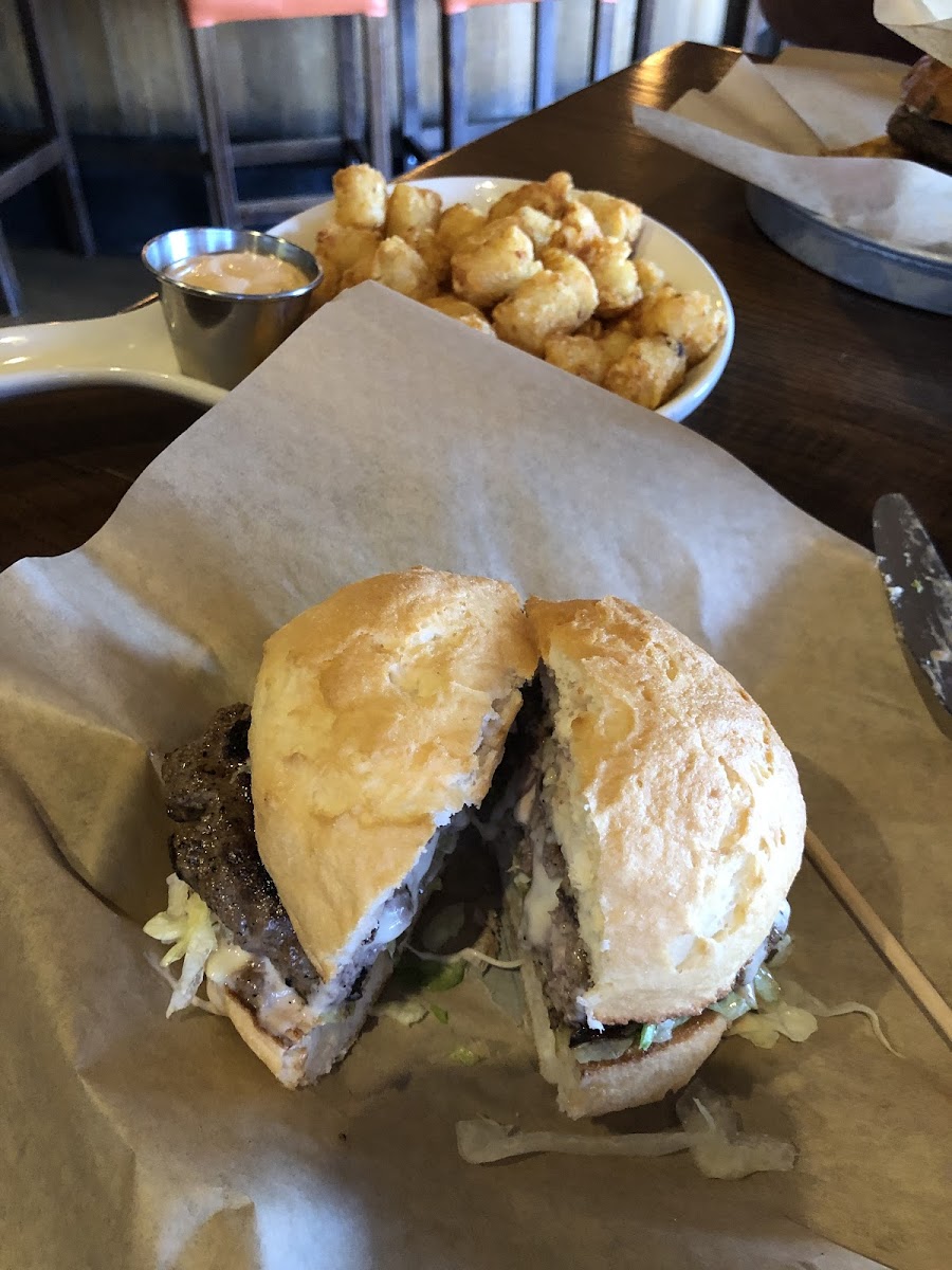 Juicy Lucy and Tots